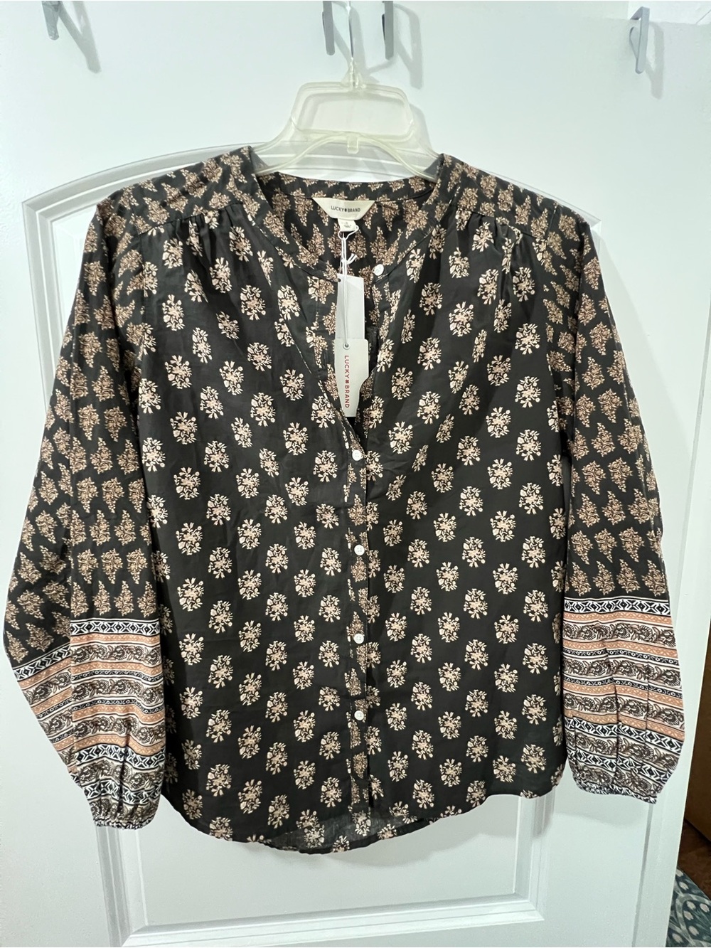 Lucky Brand Lightweight Floral Button-Front Women's Top